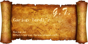 Gariup Teréz névjegykártya